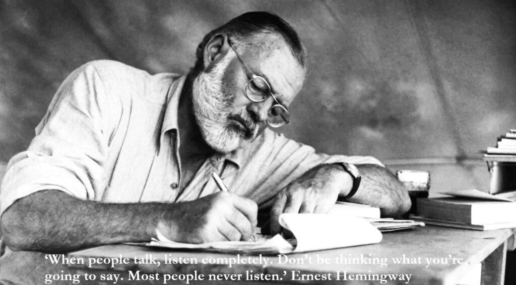When people talk, listen completely. Don’t be thinking what you’re going to say. Actief luisteren in sales